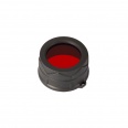 Filtr červený na svítilnu s průměrem 34 mm